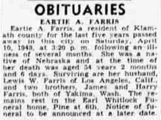 Obituary Newspaper clipping from Apr 12, 1948 5798172