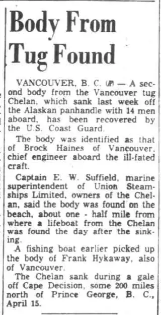 other Newspaper clipping from Apr 22, 1954 5798325