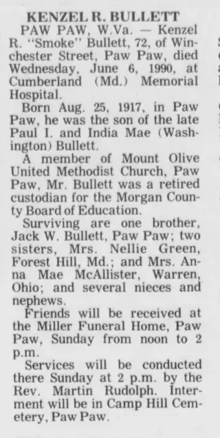 Obituary Newspaper clipping from Jun 8, 1990 5798358
