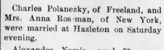 Marriage Newspaper clipping from Oct 1, 1894 5798904