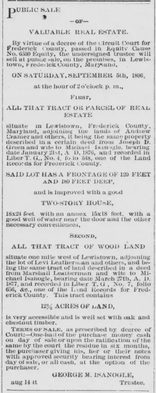 other Newspaper clipping from Aug 21, 1896 5799234