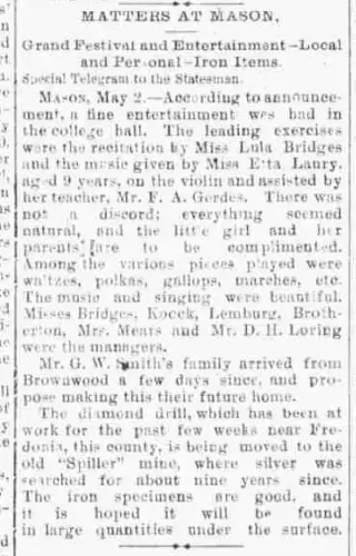 other Newspaper clipping from May 10, 1888 5799246