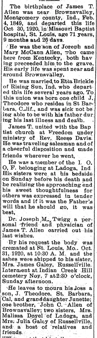other Newspaper clipping from Nov 11, 1920 5799427