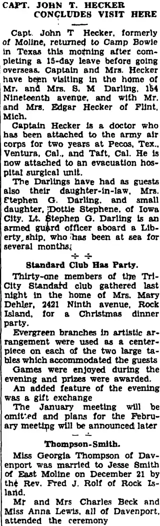 other Newspaper clipping from Dec 29, 1944 5799695