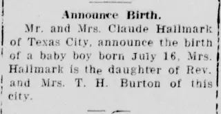 Birth Newspaper clipping from Jul 20, 1941 5801044