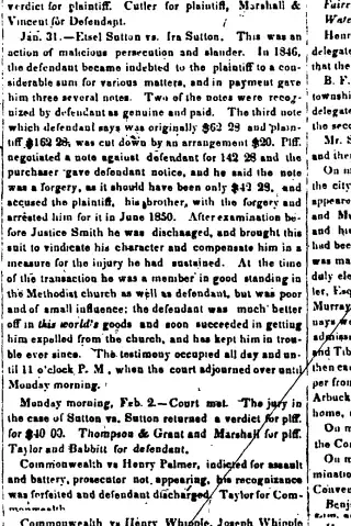 other Newspaper clipping from Feb 7, 1852 5801093