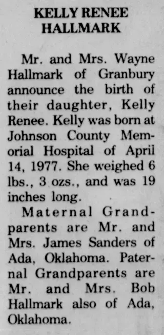 Birth Newspaper clipping from Jun 23, 1977 5801279
