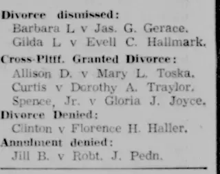 Divorce Newspaper clipping from Oct 14, 1969 5801527