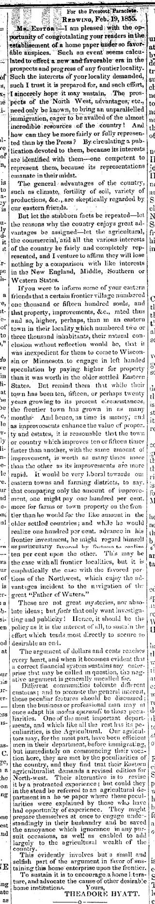 other Newspaper clipping from Mar 2, 1855 5801534