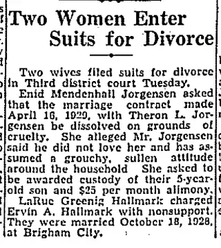Divorce Newspaper clipping from Apr 18, 1933 5801566