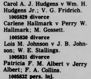 Divorce Newspaper clipping from Dec 12, 1974 5801591