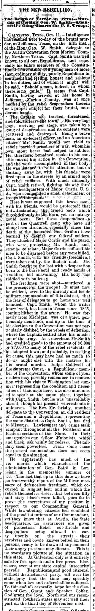 Political Newspaper clipping from Nov 12, 1868 5801709