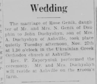 Marriage Newspaper clipping from Nov 29, 1934 5801930