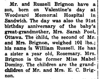 Birth Newspaper clipping from Feb 18, 1943 5802454