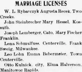Marriage Newspaper clipping from Oct 29, 1903 5802592