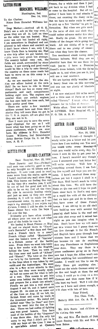 Military Newspaper clipping from Dec 20, 1918 5802702