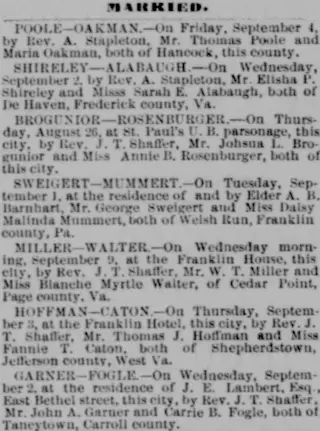 Marriage Newspaper clipping from Sep 10, 1891 5803321