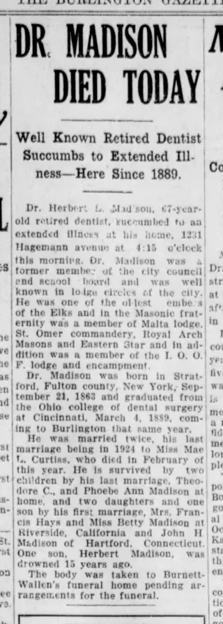 other Newspaper clipping from May 4, 1931 5803786