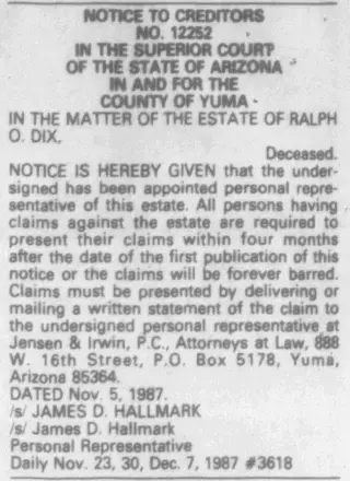 other Newspaper clipping from Nov 30, 1987 5804130