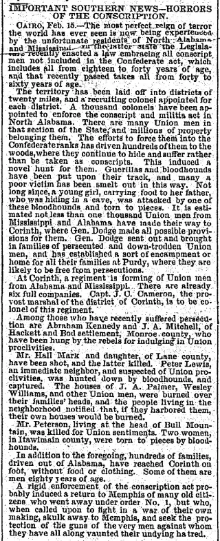 other Newspaper clipping from Feb 18, 1863 5804522