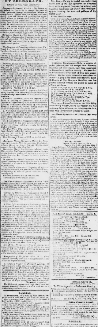 other Newspaper clipping from Mar 6, 1865 5804554