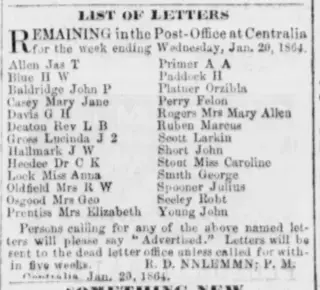 other Newspaper clipping from Jan 21, 1864 5804573