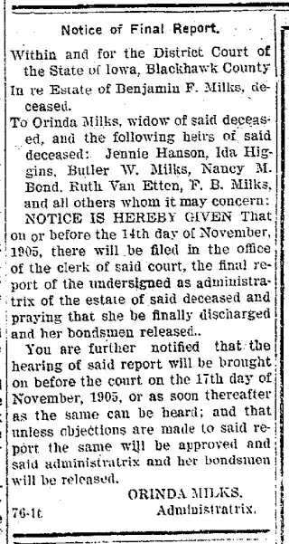other Newspaper clipping from Nov 13, 1905 5805124