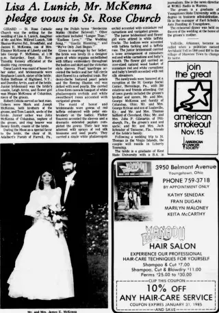 Marriage Newspaper clipping from Nov 14, 1984 5805715