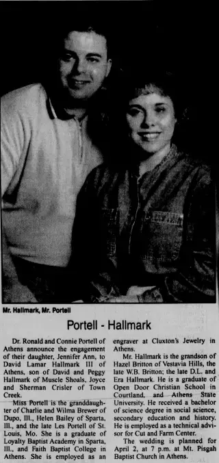 Marriage Newspaper clipping from Jan 20, 1999 5806204