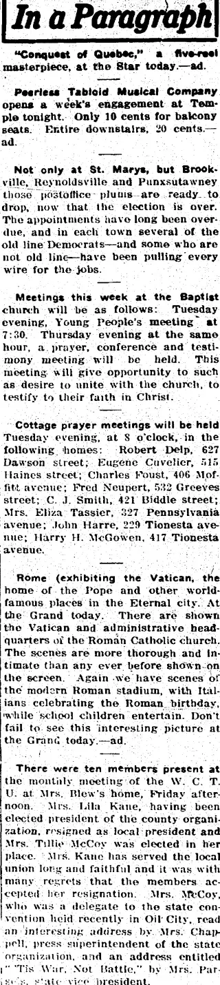 other Newspaper clipping from Nov 9, 1914 5806304