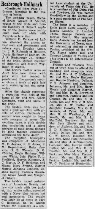 Marriage Newspaper clipping from Aug 21, 1955 5806335