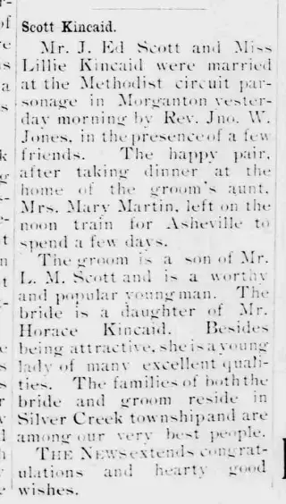 Marriage Newspaper clipping from Sep 21, 1900 5806436