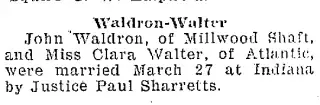 Marriage Newspaper clipping from Apr 6, 1922 5806467