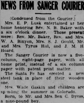 other Newspaper clipping from Jul 29, 1913 5809067