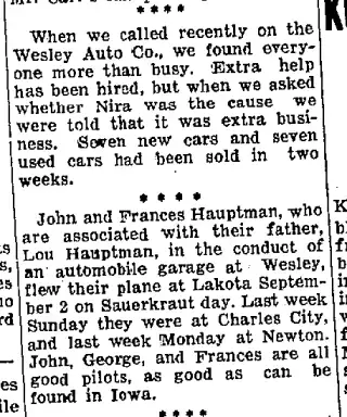 Business Newspaper clipping from Sep 14, 1933 5809208