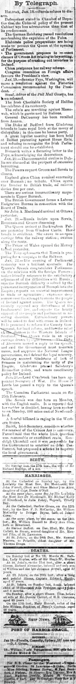 other Newspaper clipping from Jan 23, 1886 5810320