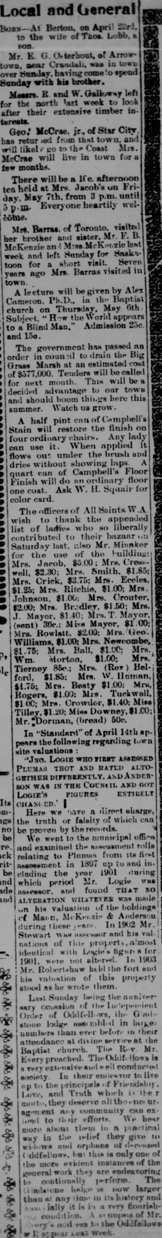 other Newspaper clipping from Apr 29, 1909 5810403
