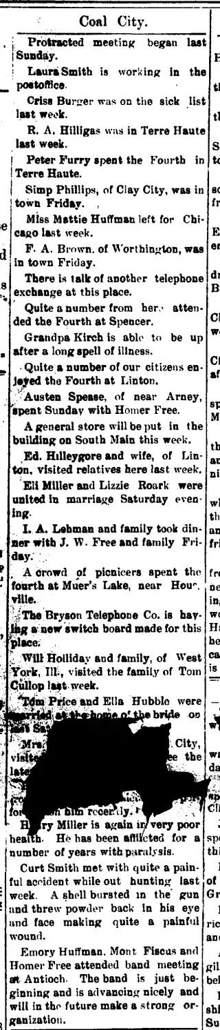General news Newspaper clipping from Jul 11, 1901 5810987