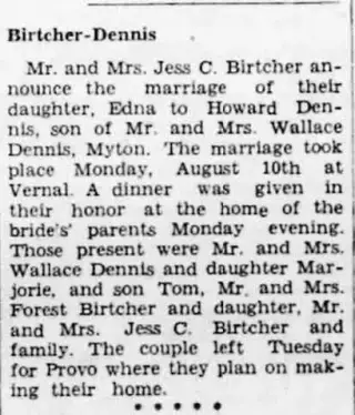 Marriage Newspaper clipping from Aug 20, 1942 5811419