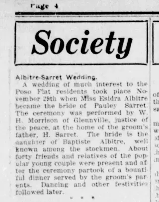Marriage Newspaper clipping from Dec 3, 1913 5811772