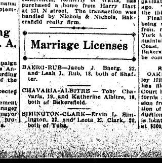 Marriage Newspaper clipping from Dec 3, 1926 5811784