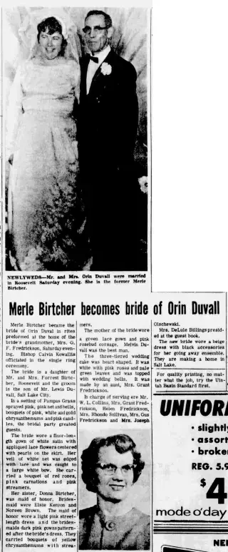 Marriage Newspaper clipping from Nov 17, 1966 5811874
