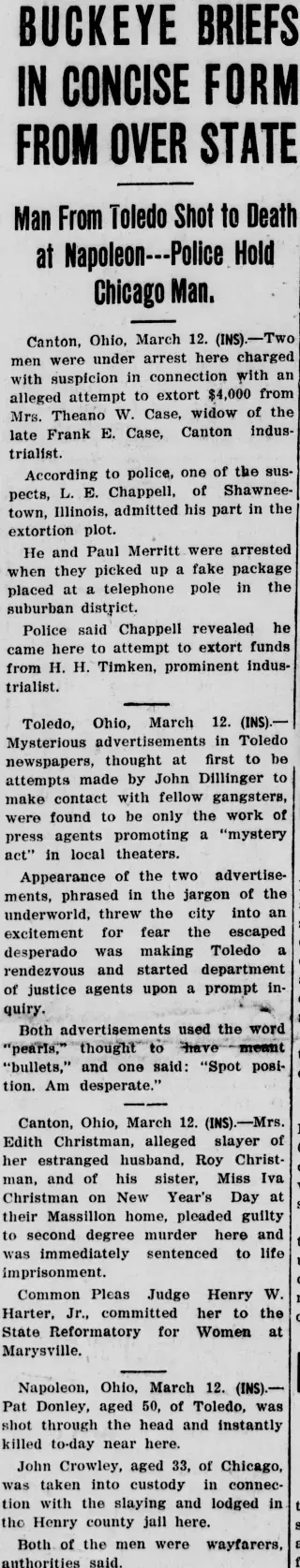 other Newspaper clipping from Mar 12, 1934 5812366