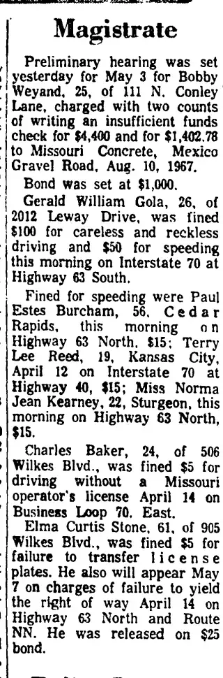 other Newspaper clipping from Apr 24, 1968 5812603