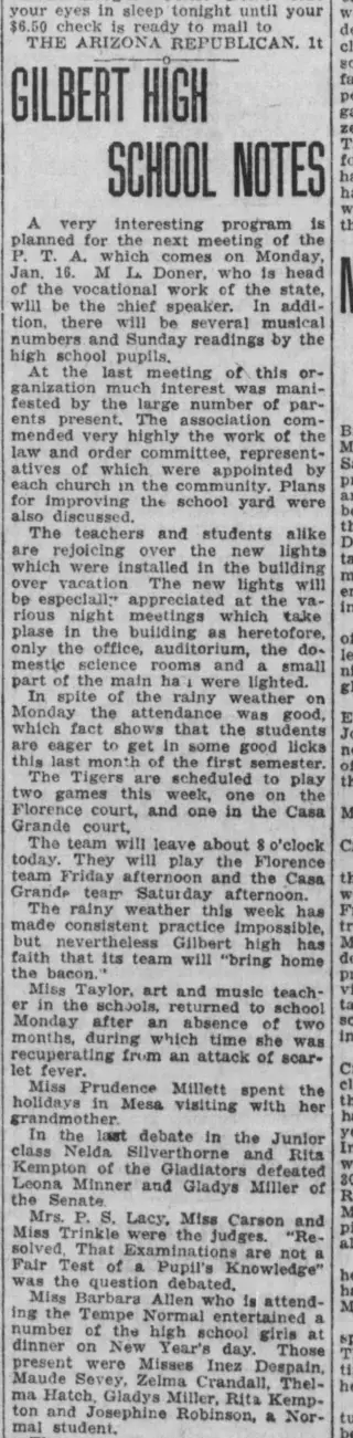 General news Newspaper clipping from Jan 7, 1922 5812853