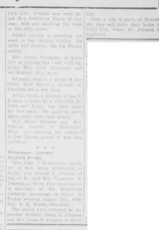 Marriage Newspaper clipping from Aug 26, 1939 5812865