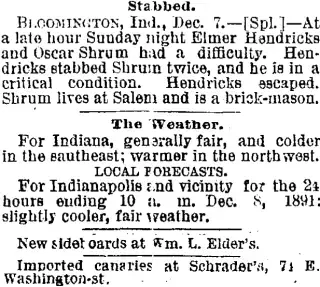 other Newspaper clipping from Dec 7, 1891 5813175