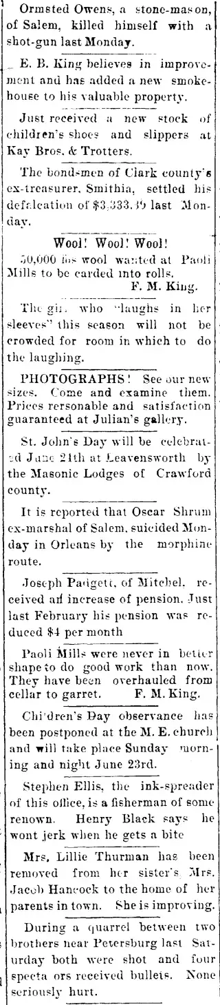 other Newspaper clipping from Jun 7, 1895 5813187