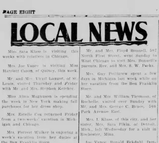 other Newspaper clipping from Aug 5, 1938 5813320