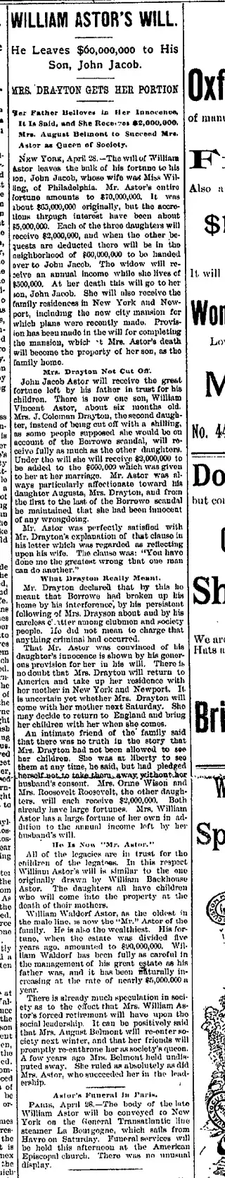 other Newspaper clipping from Apr 28, 1892 5813385